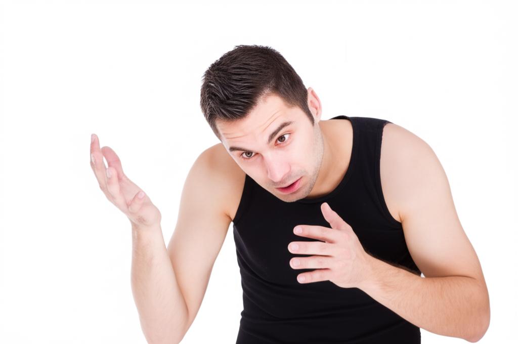 man looking tired after workout