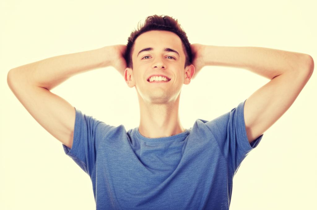 energetic young man feeling revitalized