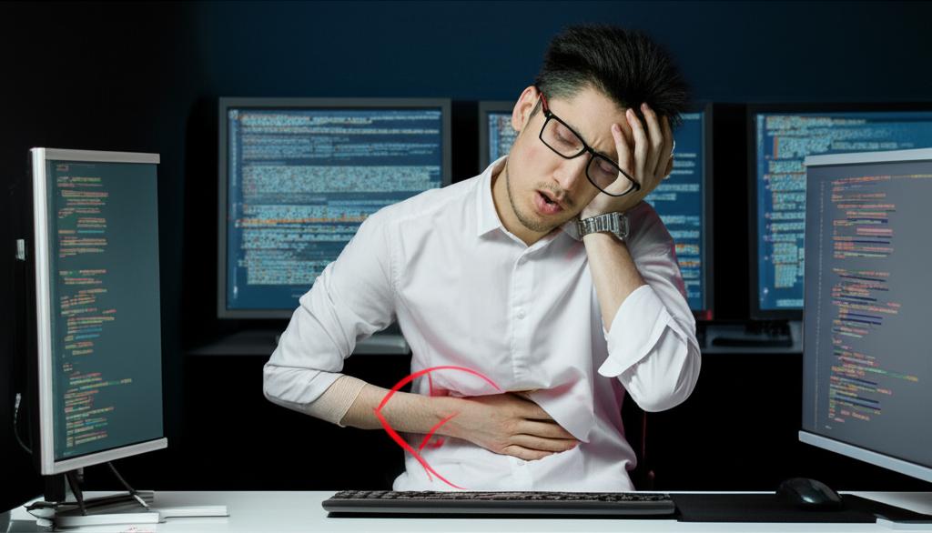 programmer working stressed perineum discomfort
