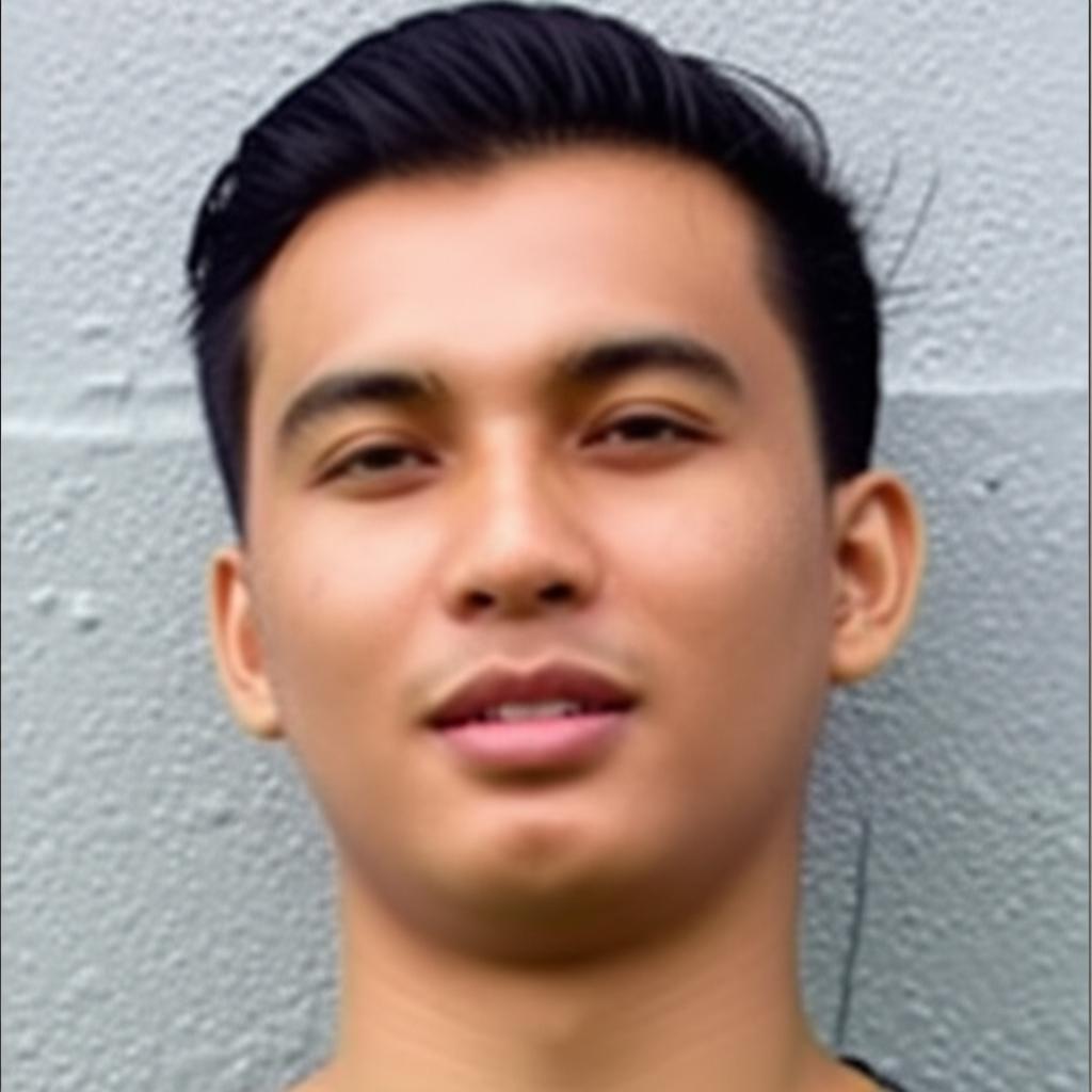 young indonesian man looking confident and energetic, maybe after taking a supplement, realistic photo