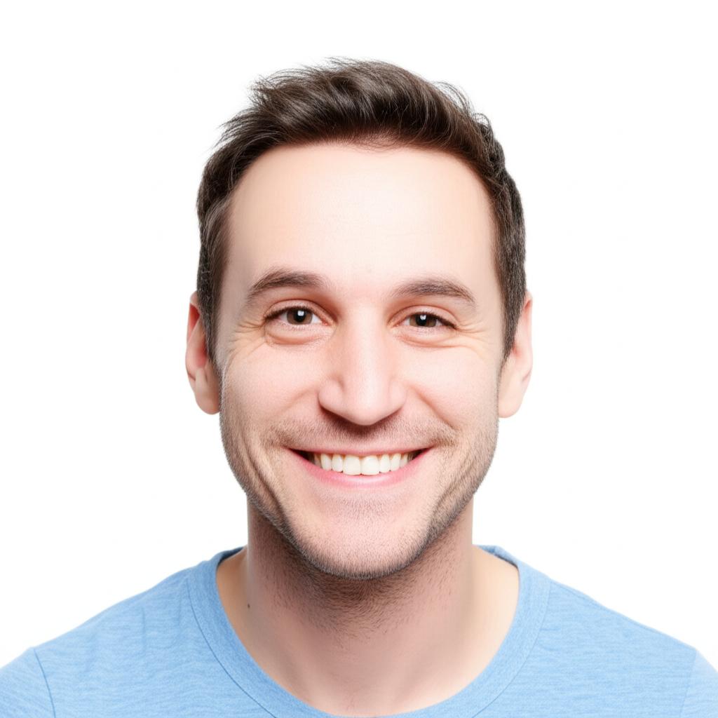 Man smiling confidently after improvement