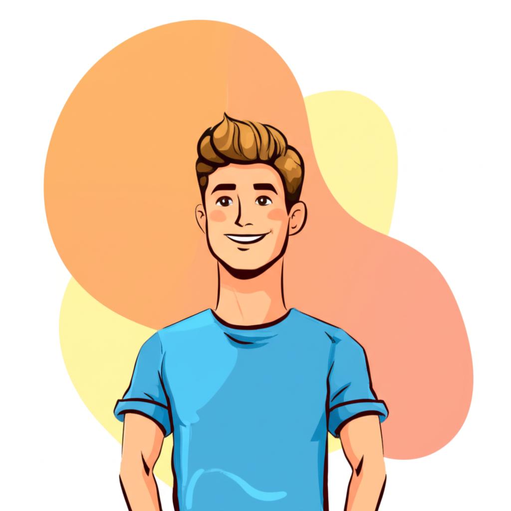 Illustration of a man looking energetic and confident after making positive changes