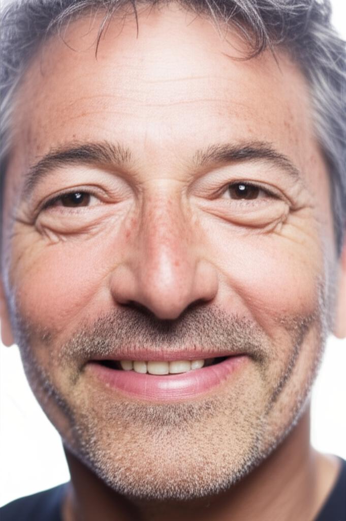 Man looking healthy and confident, smiling